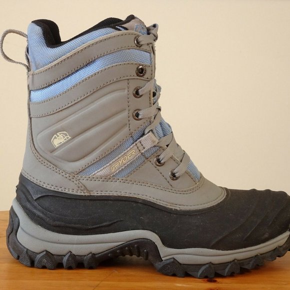 Spyder Squaw Winter Snow Boots Ladies/teen Hiking Size US 8 Black/gray/blue - Picture 2 of 12
